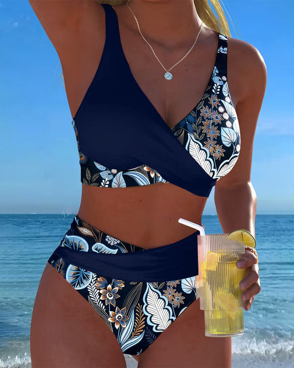 Teodora | Bikini sa cvetnim printom u kontrastnim bojama