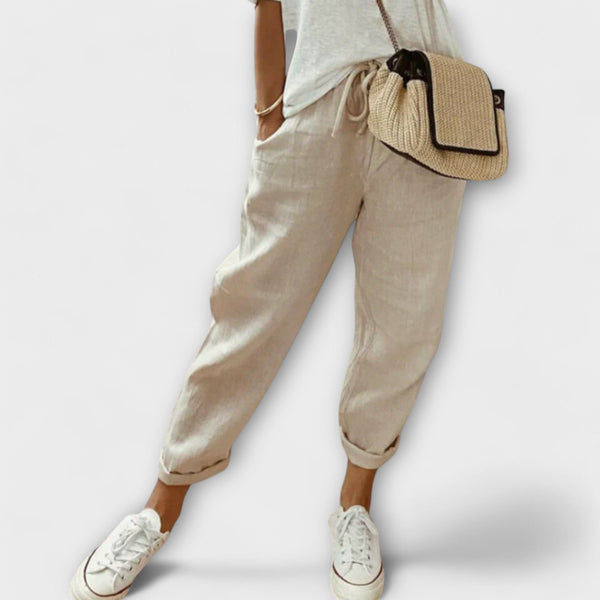 Biserka | Moderne ležerne lanene pantalone