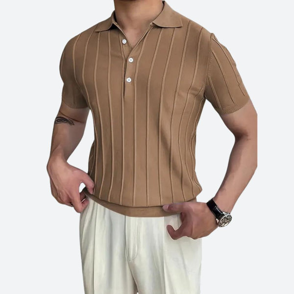 Polo majica | Rastegljiva mešavina sa V-izrezom