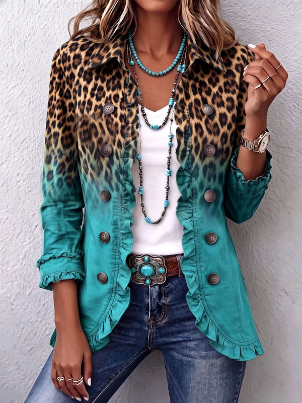 Sena | Blejzer sa leopard printom, ombre prelivom i karnerima