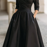 Ivana | Vintage Saten Midi Haljina