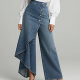 ADRIJANA | Teksas pantalone na preklop
