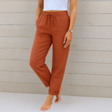 Sara - Premium elastične lanene pantalone