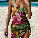 Ivana - Graphic floral tankini with shorts and tummy control