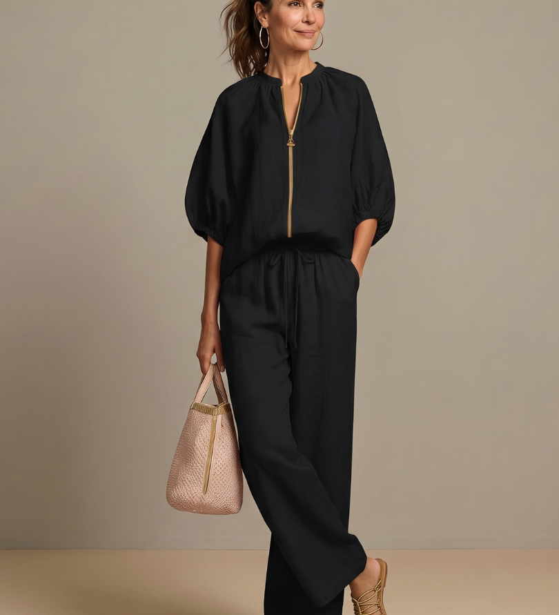 Aleksandra | Bluza i široke hlače
