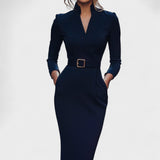 Inês | Elegantna haljina sa pojasom