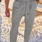 Nichols | Široke lanene pantalone s vezom Nichols