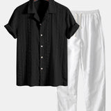 Milutin - Kubanska žakard košulja i lanene pantalone