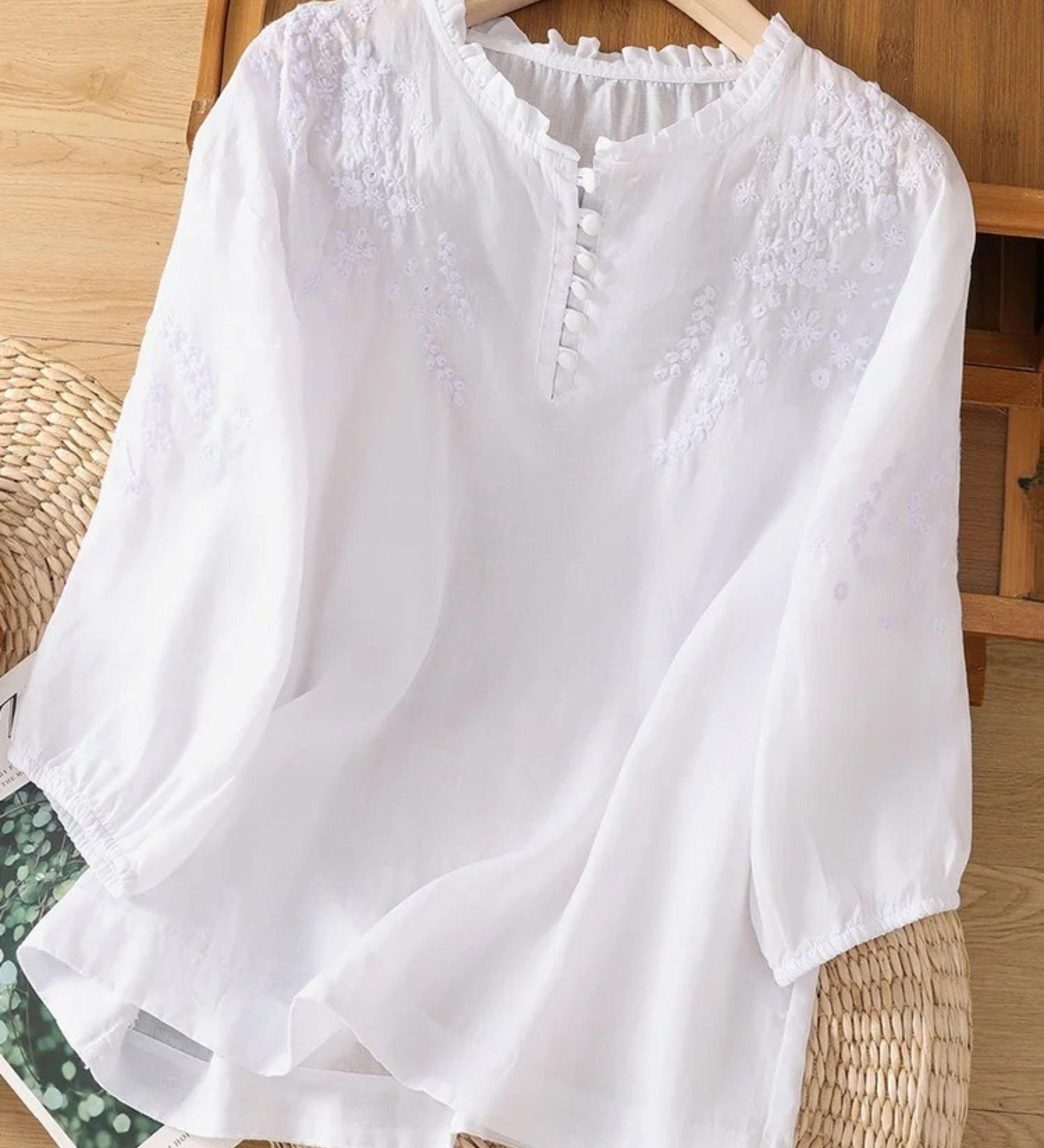 Kaja | Bluza od pamuka i lana
