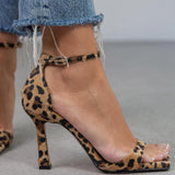Júlia - Sandale sa visokom štiklom, leopard print