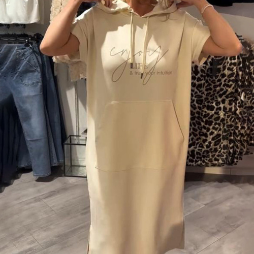 Saška | Ležerna haljina s kapuljačom