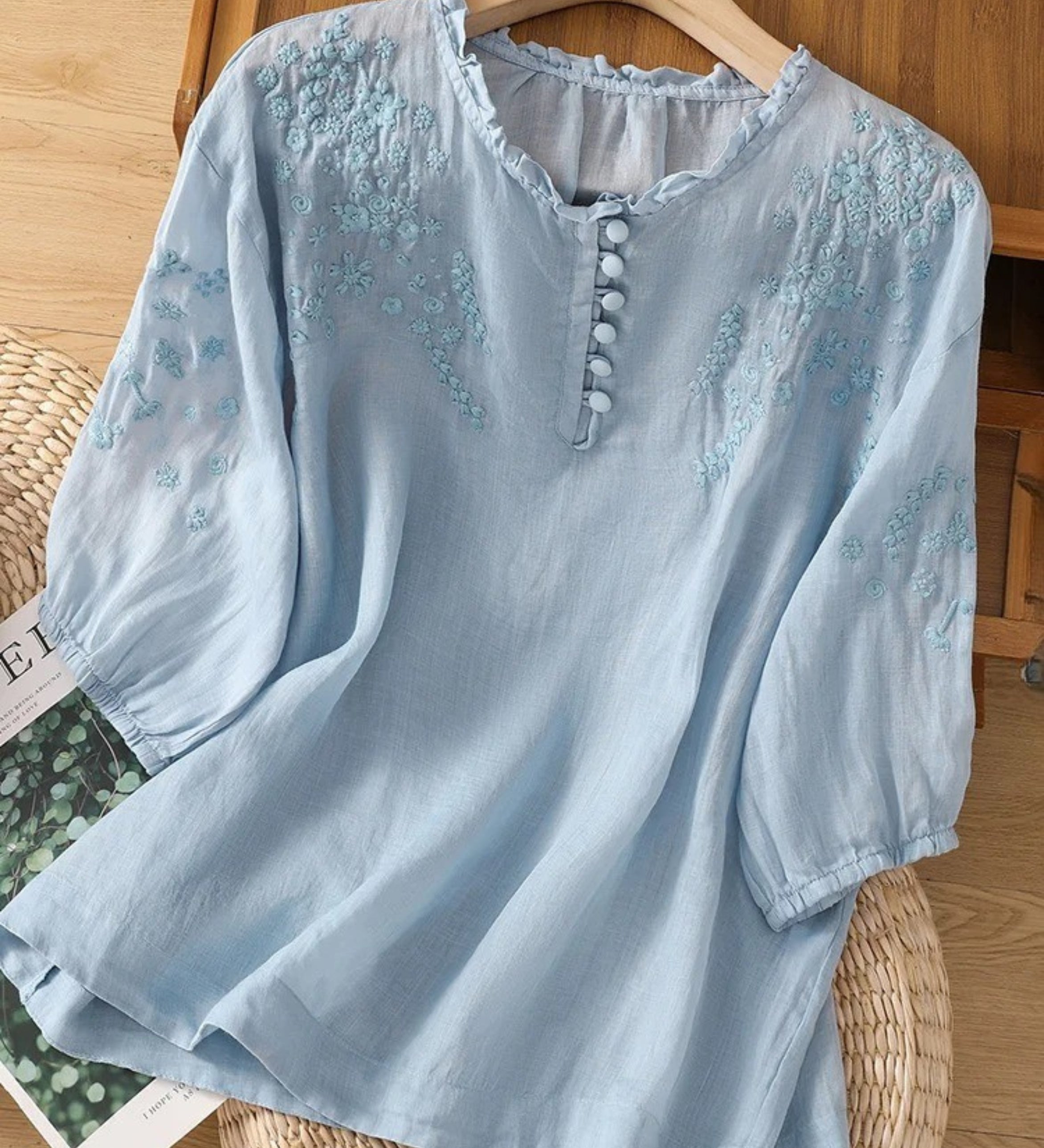 Kaja | Bluza od pamuka i lana