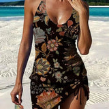 Ivana - Graphic floral tankini with shorts and tummy control