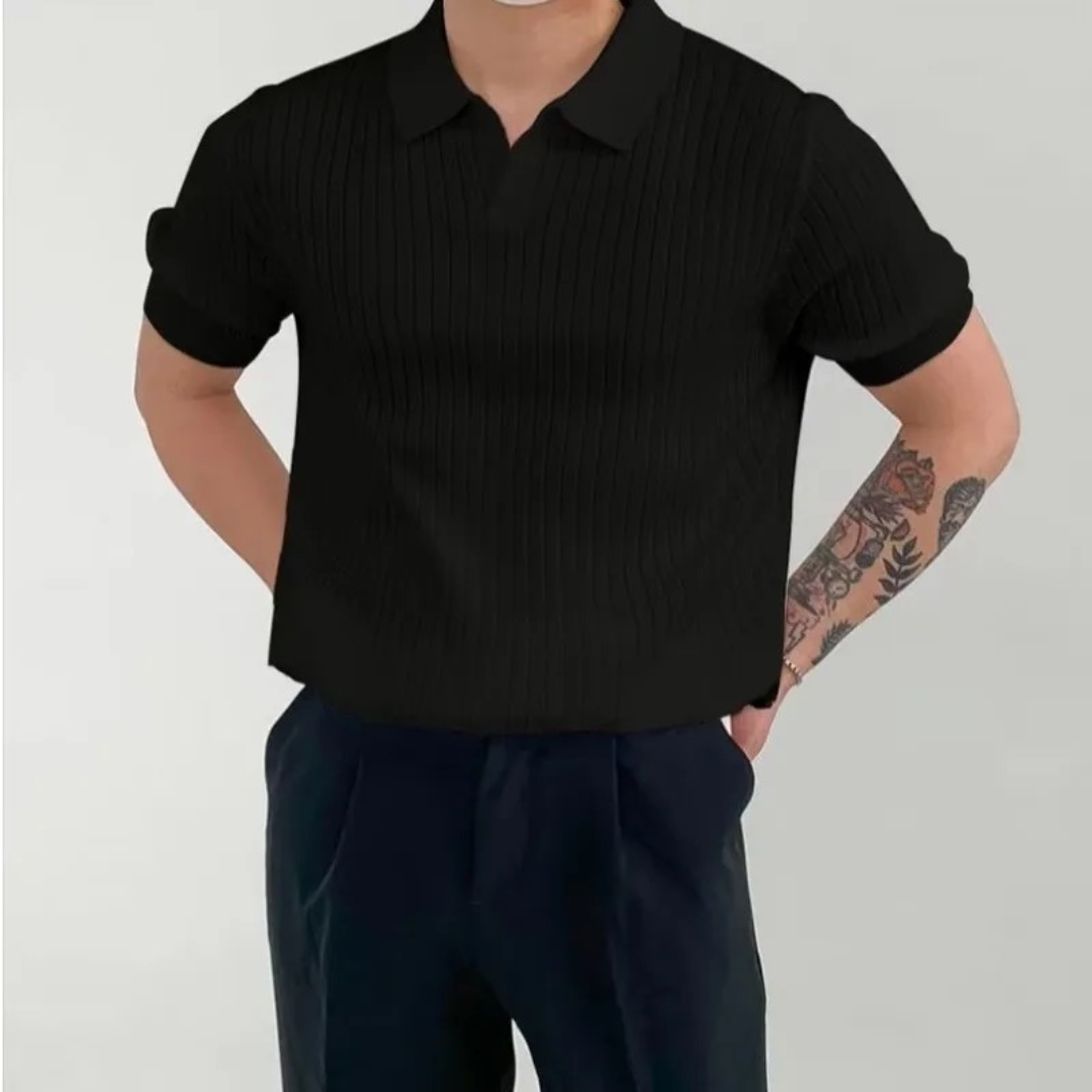 Kristijan | Elegantna rebrasta polo majica