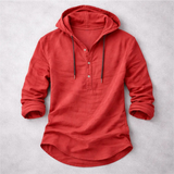 Blake | Hoodie košulja od pamuka i lana s kapuljačom
