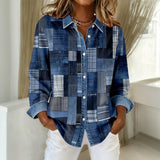 Vintage Rutig  Blus | Vintage bluza sa dezenom