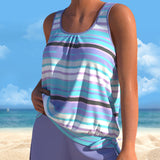 Katarina - Tankini sa V-izrezom i prugastim dezenom