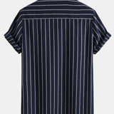 Nikola - Striped shirt and linen trousers