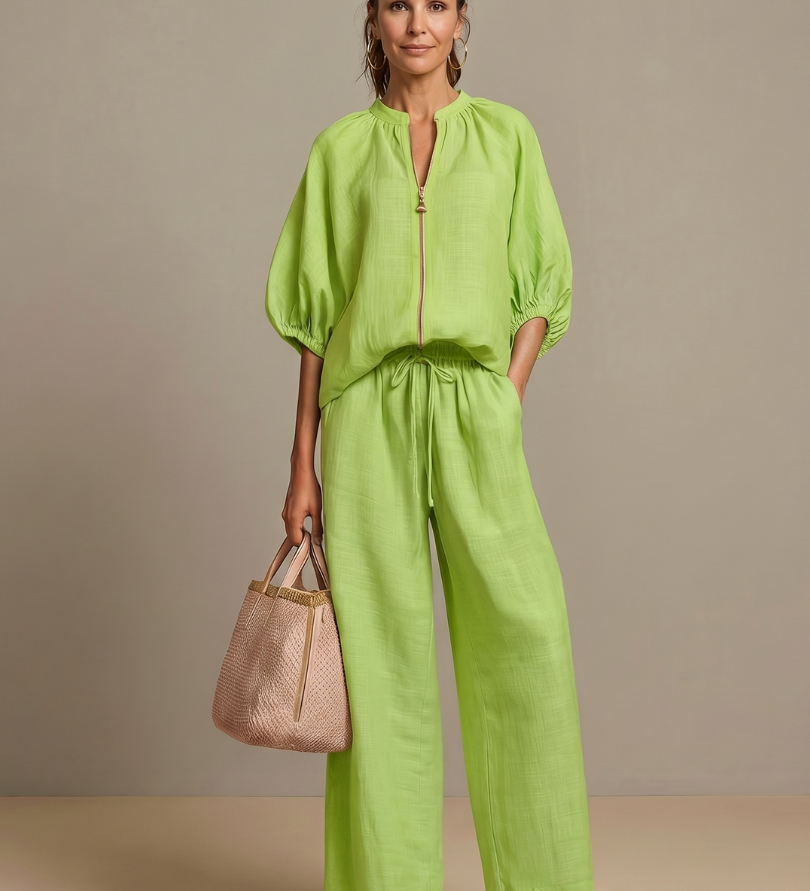 Aleksandra | Bluza i široke hlače