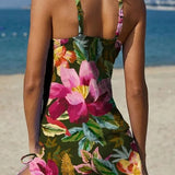 Ivana - Graphic floral tankini with shorts and tummy control
