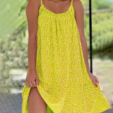 Vestido de Alças Finas Estampado
