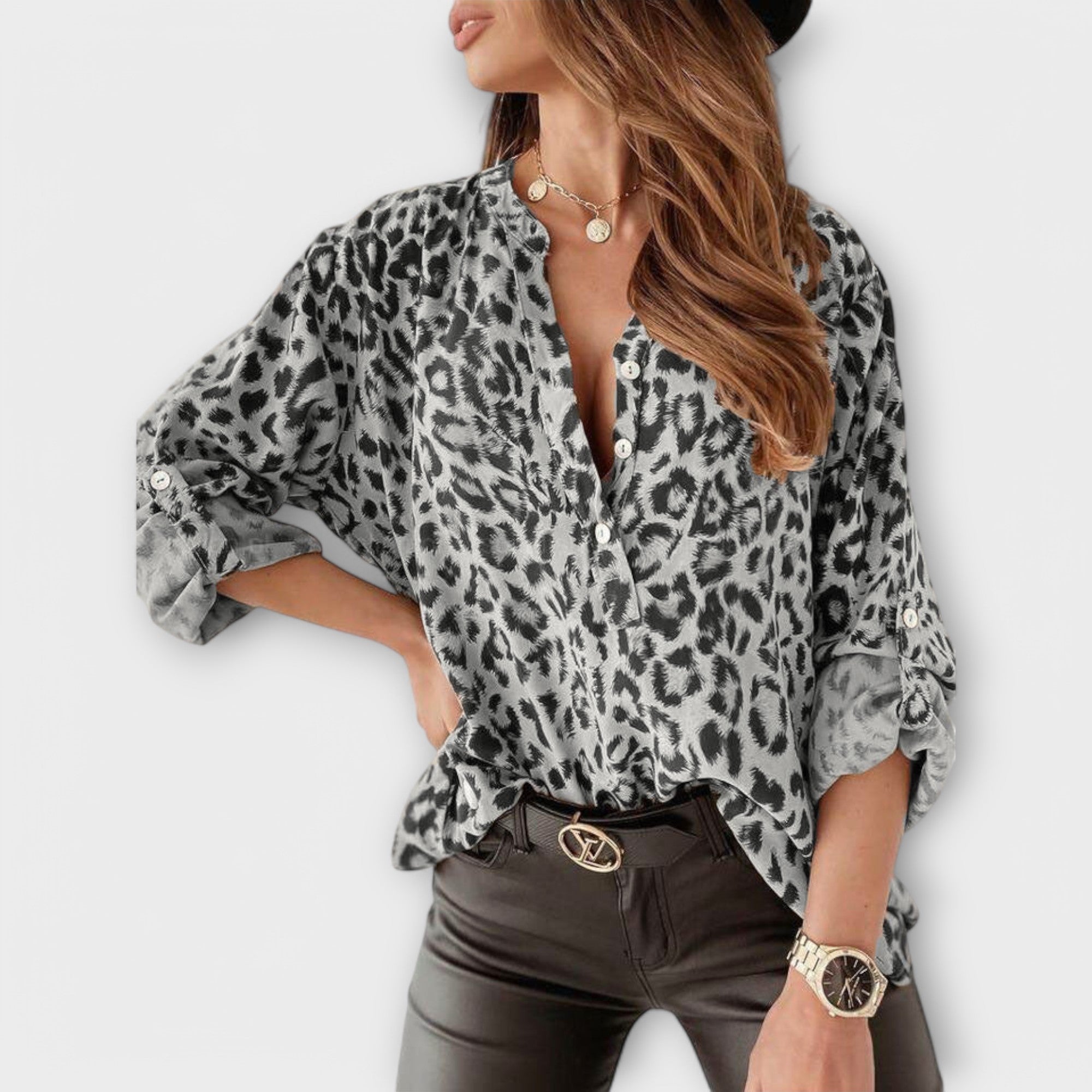 Jadranka | Moderna bluza s leopard uzorkom