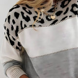Sabrina | Džemper sa leopard kolirom i color-block dizajnom
