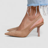 Marlena – Nude slingback salonke sa tankom štiklom