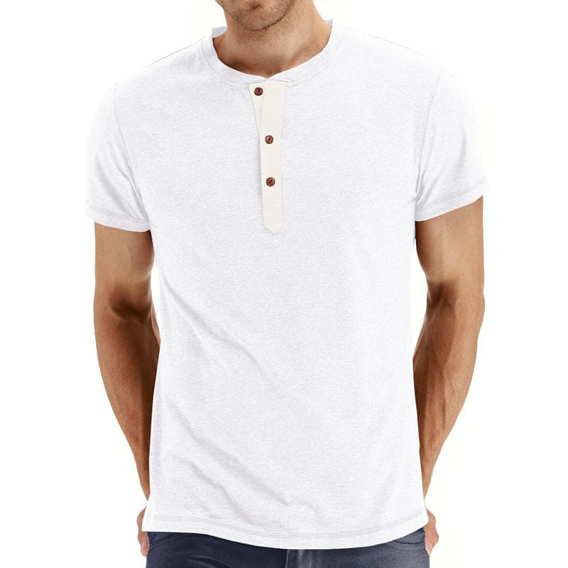 Henley majica | Mekana, rebrasta kragna