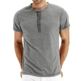 Henley majica - meka, rebrasta kragna