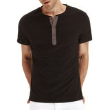Henley majica - meka, rebrasta kragna