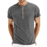 Henley majica - meka, rebrasta kragna