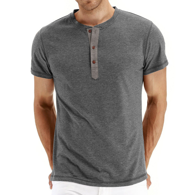 Henley majica | Mekana, rebrasta kragna