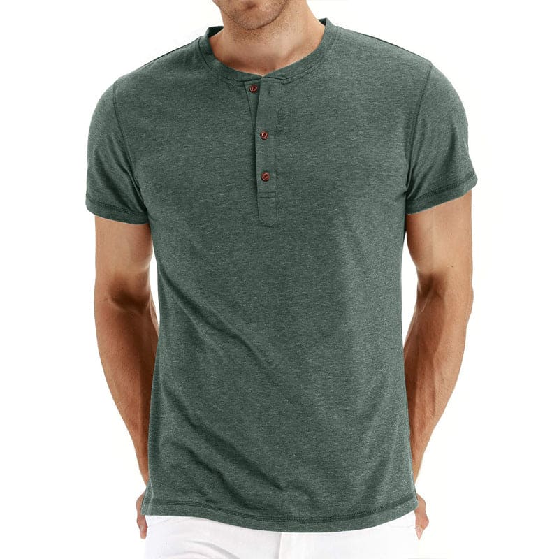 Henley majica | Mekana, rebrasta kragna