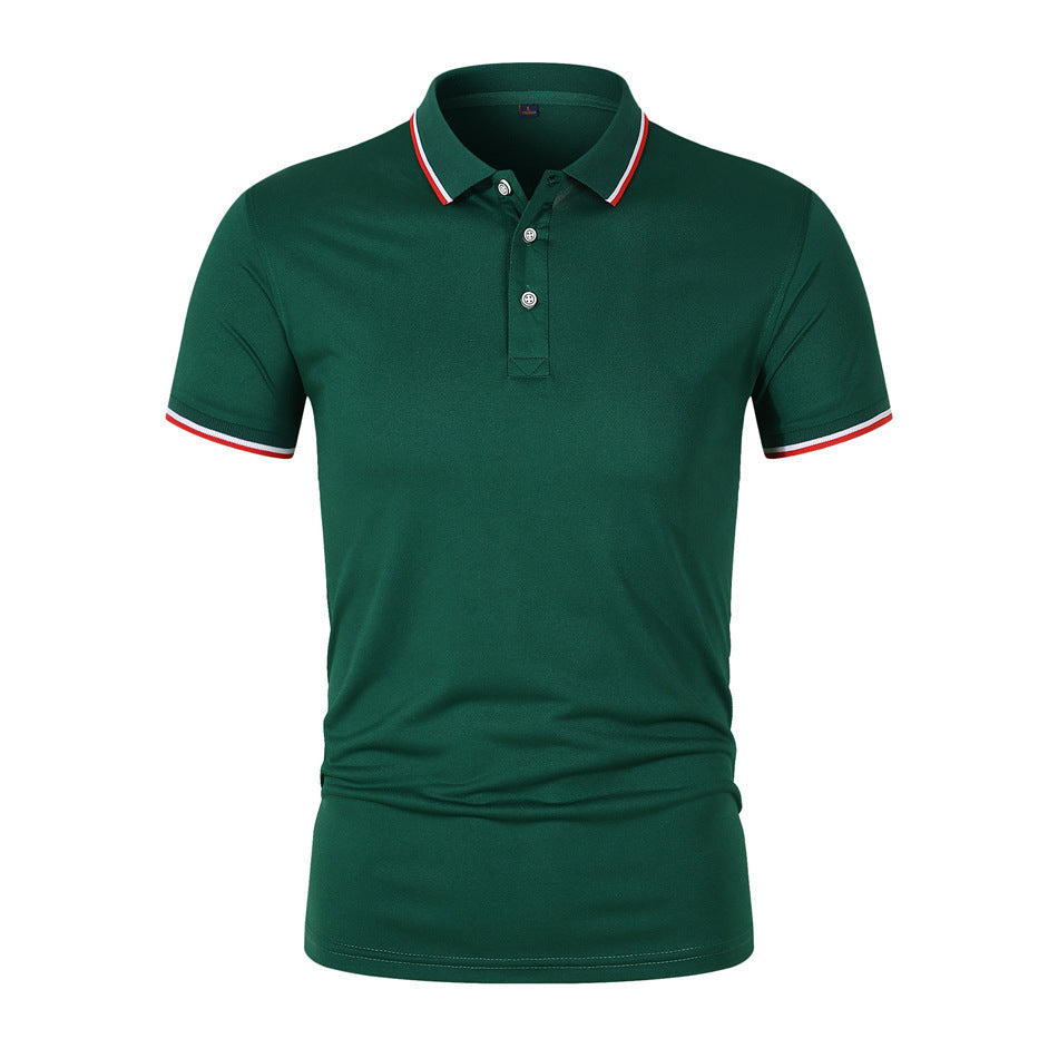 Polo majica s prozračnim rebrastim ovratnikom