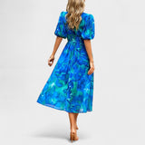 Clara - Elegantna midi haljina sa cvetnim dezenom
