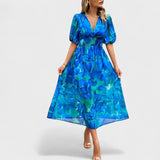 Clara - Elegantna midi haljina sa cvetnim dezenom