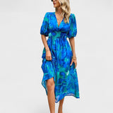 Clara - Elegantna midi haljina sa cvetnim dezenom