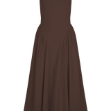 Sara - Braon midi haljina od žerseja