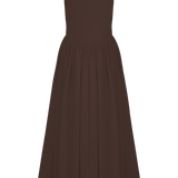Sara - Braon midi haljina od žerseja