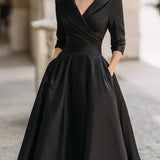 Ivana | Vintage Saten Midi Haljina