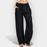Malika | Lanene pantalone sa laganim linijama Malika