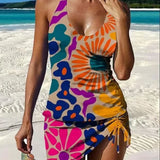Ivana - Graphic floral tankini with shorts and tummy control