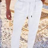 Nichols | Široke lanene pantalone s vezom Nichols