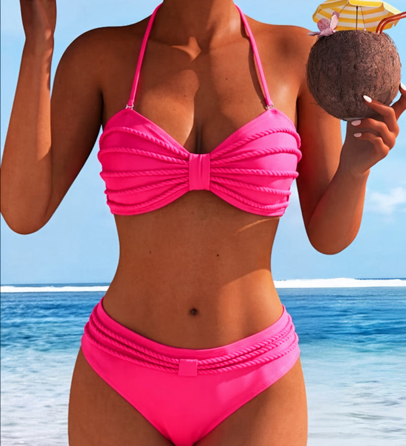 Marija | Jednobojni bikini sa vezivanjem oko vrata
