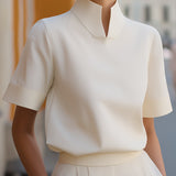 Marija | Minimalistička Bluza sa Kragnom