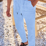 Nichols | Široke lanene pantalone s vezom Nichols
