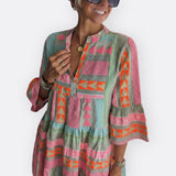 Madalena - Boho Slojevita Haljina Sa Fluidnim Krojom