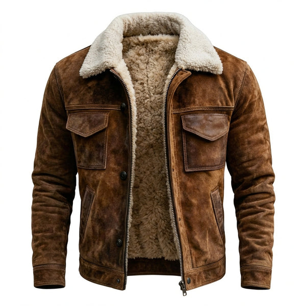 Stefan | Kožna jakna sa krznom