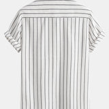 Nikola - Striped shirt and linen trousers